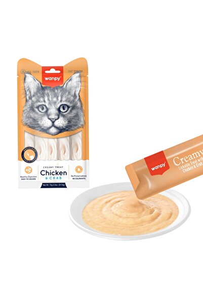 Wanpy Tavuklu&Yengeçli Krema Kedi Ödülü 14Gr*5 Adet