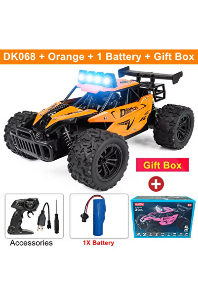 Choice سيارة تحكم عن بعد DK068 برتقالية اللون، صندوق 1B، سيارة سباق دريفت RC ...