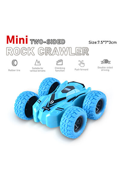 Choice Blue Fun Pull Back Car Double-Side Vehicle Inertia Safety and Fall Res...