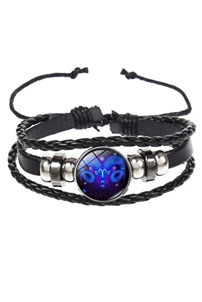 OEM Phosphorescent Aries Zodiac Bracelet - Adjustable PU Leather
