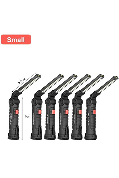 XIWANGFIRE 6 قطع مصباح عمل صغير، قاعدة مغناطيسية، خطاف، قابل لإعادة الشحن، يد...