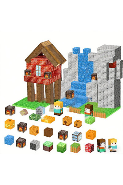 Choice5 مجموعة مكعبات بناء مغناطيسية عشوائية مكونة من 150 قطعة، تضم 10 دمى، م...