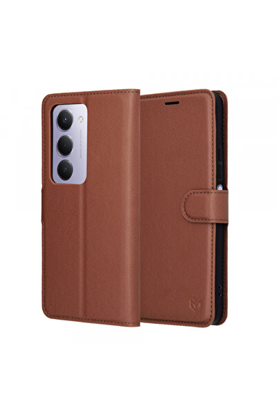 Techsuit Case for Xiaomi Redmi 15 5G / 15 4G, Techsuit, Leather Folio, Brown