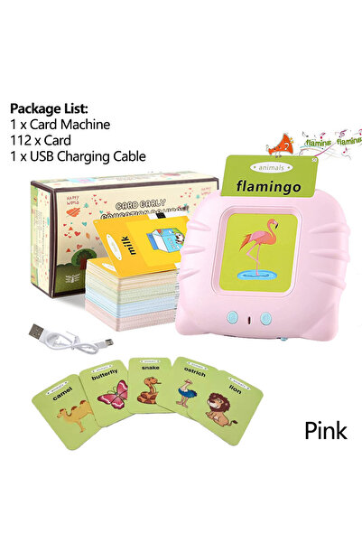 Choice Pink Early Education Flash Card Learning Toys Talking Flashcards for K...
