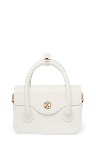 Zühre Ecru Mini Hand and Shoulder Bag with Magnet Closure Z0052
