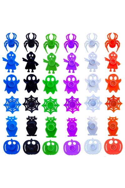 Choice 24PCS 12/24/36 Pcs Ghost Pumpkin Spider Fingertip Spindle for Hallowee...