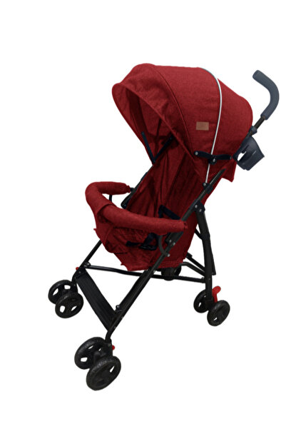 Baby love عربة أطفال بيبي لوف خفيفة الوزن وقابلة للطي، لون أحمر وأسود، رقم ال...