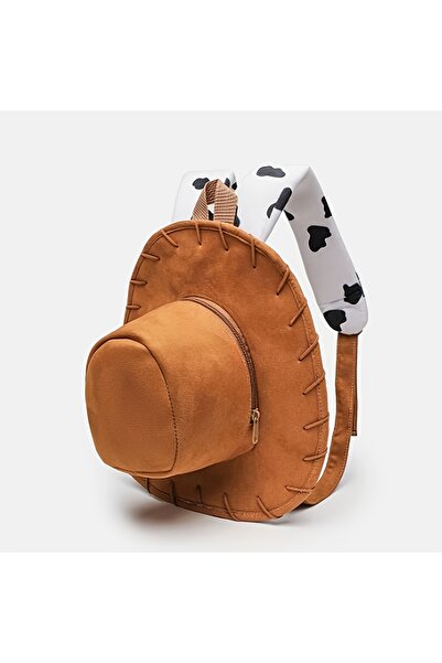 Choice حقيبة ظهر بيج اللون بتصميم شخصية وودي الكرتونية من فيلم حكاية لعبة، حق...
