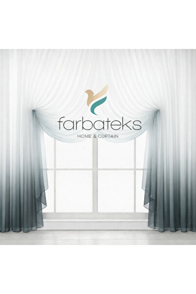 farbateks Γκρι ανθρακί καπνιστό τούλι με χρωματική μετάβαση στο κάτω μέρος δι...