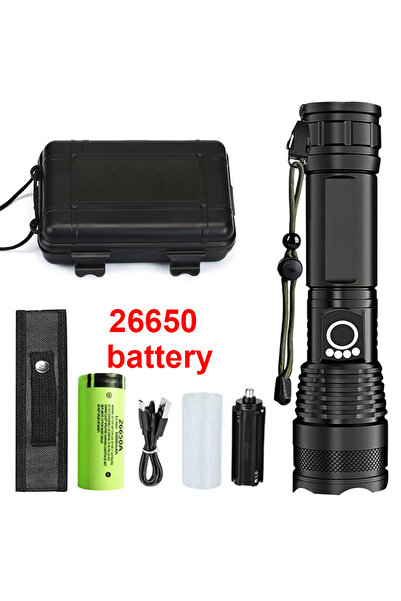 Choice مصباح يدوي قابل لإعادة الشحن مصنوع من سبائك الألومنيوم، عالي الطاقة، م...