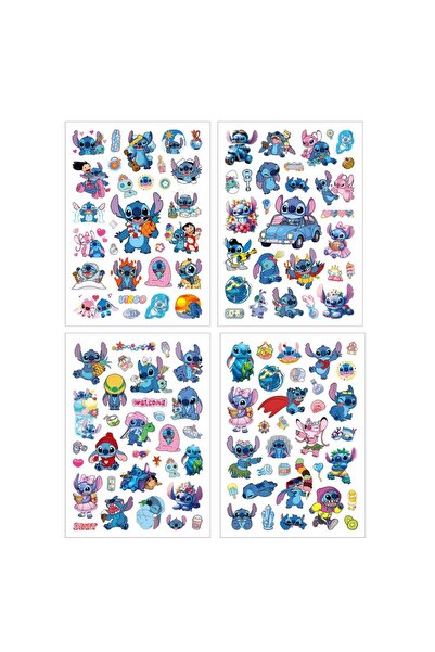 Choice ملصقات ديزني ليلو وستيتش الكرتونية اللطيفة، 4 أوراق، ملصقات يوميات يمك...