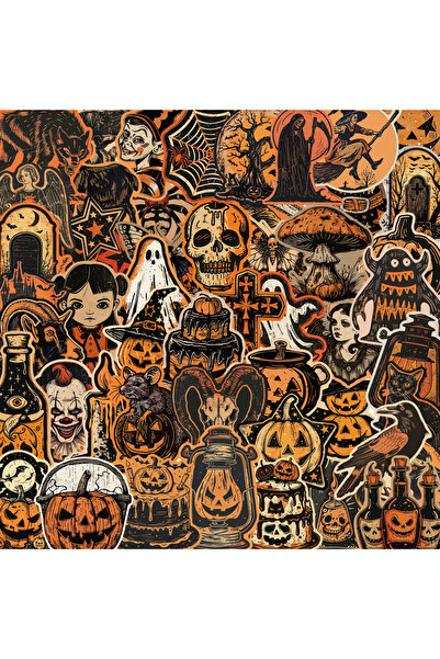 Choice 50pcs All 50PCS Retro Halloween Graffiti Stickers Aesthetic Phone Bike...