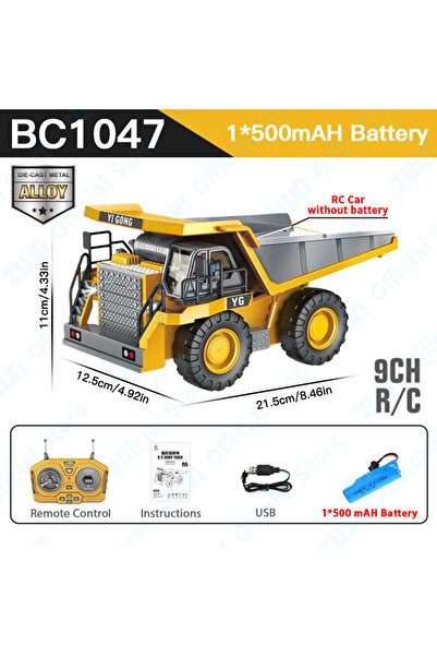 Choice حفارة شاحنة قلابة تعمل بالتحكم عن بعد بتردد 2.4 جيجا هرتز، مصنوعة من س...