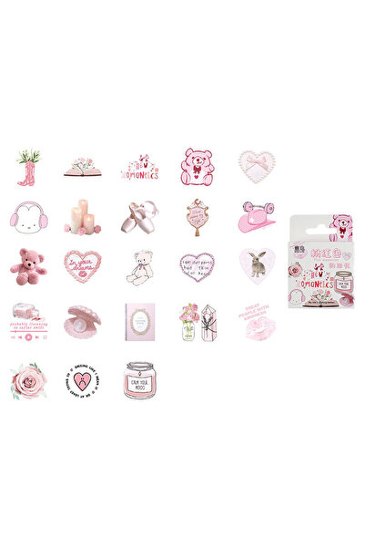 Choice A 46pcs Bunny, Bear, Perfume Pink Graffiti Stickers Decorated Notebook...