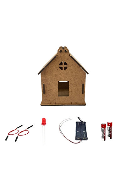 Fapatech Işıklı Ahşap Ev Basit Elektrik Devresi Deney - Stem Fen Bilimleri Ke...