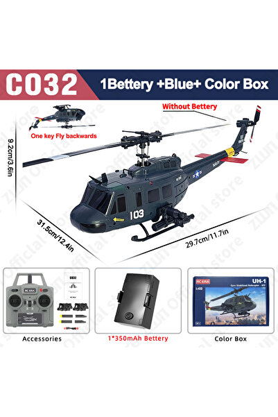 Choice طائرة هليكوبتر لاسلكية C032 1B زرقاء داكنة، تعمل بتردد 2.4 جيجا هرتز، ...