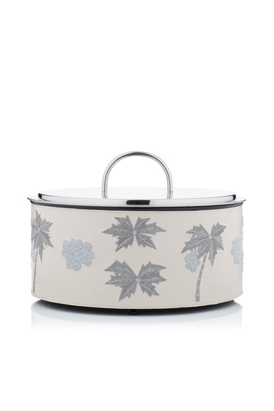 Blends سخان طعام بيج مزين بالزهور، سعة 3 لترات