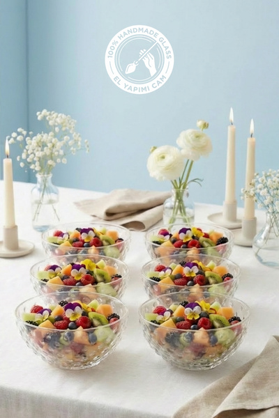 Glamis طقم أوعية زجاجية يدوية الصنع من سيلين كونسبت، مكون من 6 قطع، لتقديم ال...