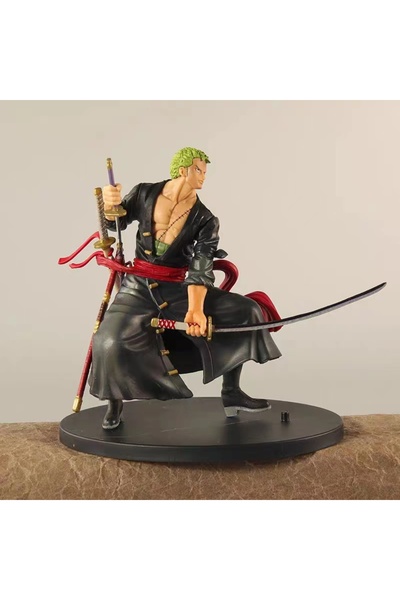 BANDAI دمية أنمي من ون بيس، شخصية رورونوا زورو بثلاثة سكاكين، بدون صندوق، لعب...