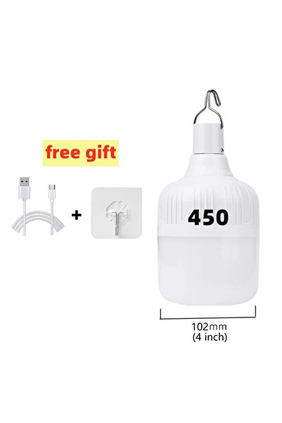 Choice مصباح طوارئ LED قابل لإعادة الشحن عبر منفذ USB بقوة 450 واط، فانوس محم...