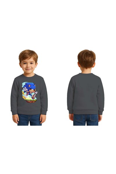 SEDİRLİ Unisex Sonic cu imprimeu pentru copii Swae tricou 3 Threaded Riser