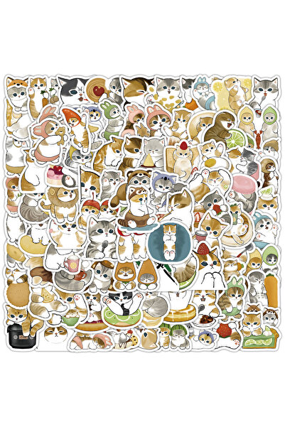 Choice 100 قطعة من ملصقات القطط الصغيرة الجمالية المقاومة للماء المصنوعة من م...