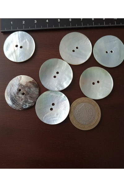 NESGO MODA Natural Genuine Button 44 Size 28 Mm/6 Pieces