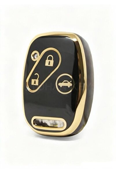 AutoHan Keys غطاء مفتاح هوندا سيفيك سي آر في أكورد أسود ذهبي 3 أزرار نانو
