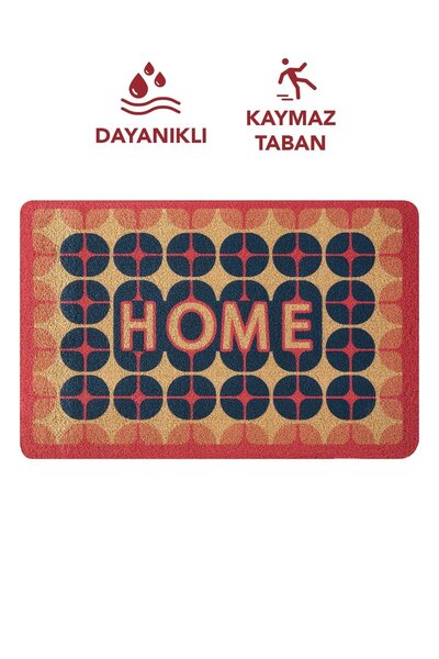 Cotto Home Cocojoy PJ012A Home Desenli Kalın Kaymaz Taban Nem Alıcı Şık Tasar...