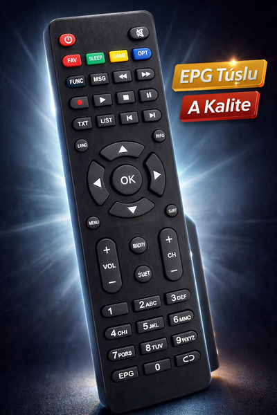 Astakos Türksat Kablo TV Uyumlu EPG Tuşlu A Kalite Akıllı Kumanda – Ergonomik...