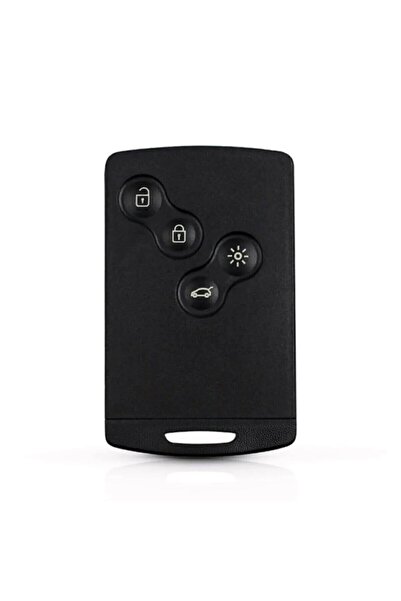 AutoHan Keys غطاء مفتاح رينو كليو 4 وميجان 3 وفلوانس وكابتور أسود بأربعة أزرار