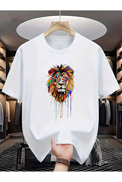 COMANCHERO Μπλουζάκι Unisex με στάμπα λιοντάρι στην πλάτη, σε μεγάλο μέγεθος