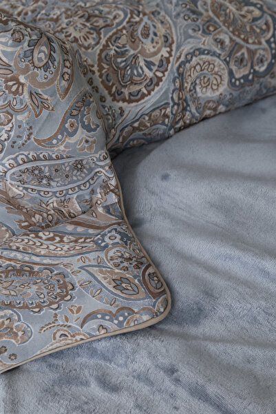 BED LİNE Smoothıe Nevresim Takımı Çift Kişilik Melodia Mavi