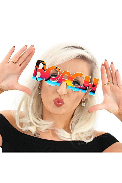 magicool نظارات الشاطئ المكتوبة للحفلات Hello Summer Hawaii Show نظارات 19x6 سم