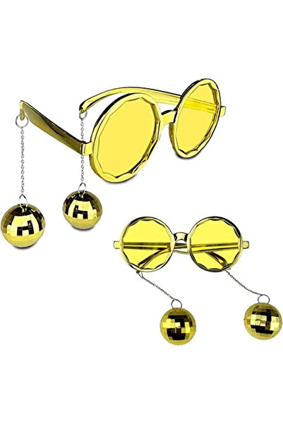 magicool Disco Party Glasses with Bulk Earrings Gold Color