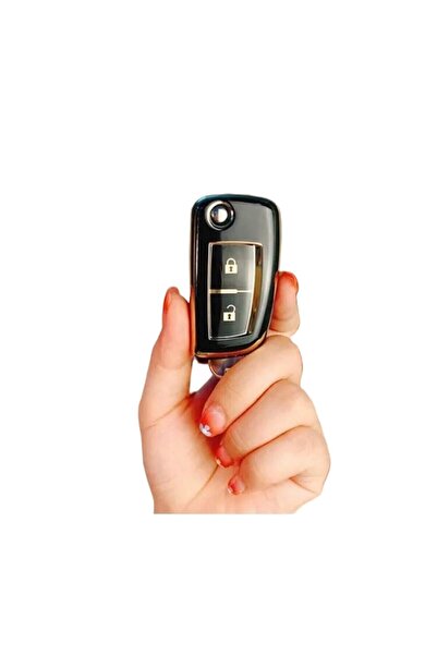 AutoHan Keys غطاء مفتاح نيسان قاشقاي جوك ميكرا أسود ذهبي نانو