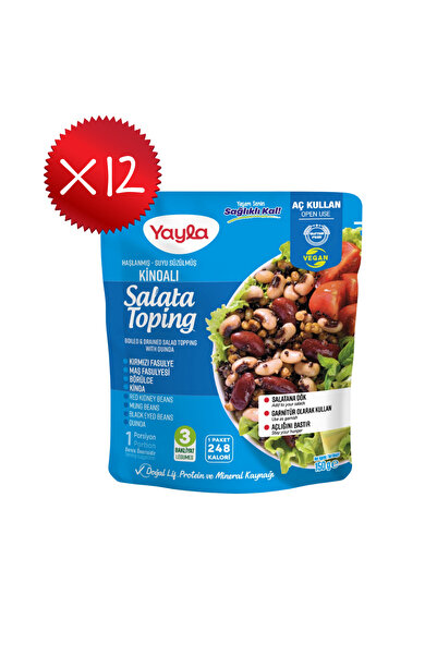 Yayla Haşlanmış Suyu Süzülmüş Kinoalı Salata Toping 150 gr x12