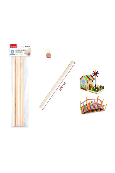 MOTARRO Round Wooden Sticks ME020-120 – Craft Dowels for DIY, Woodworking, an...