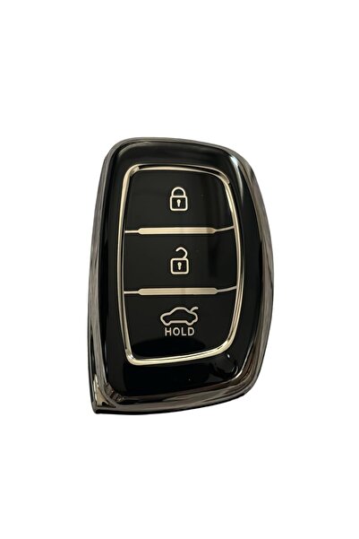 AutoHan Keys غطاء مفتاح توسان إلنترا بايون أسود فضي نانو