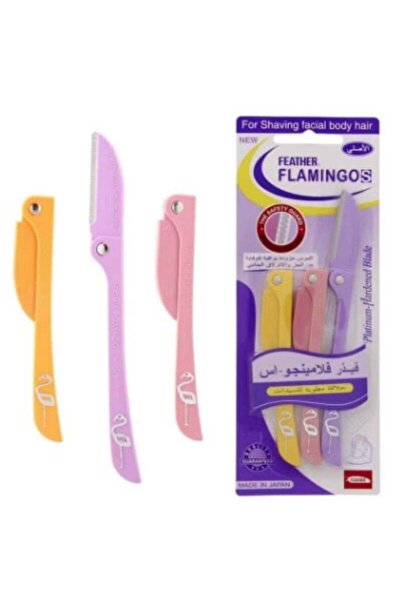 Feather شفرات حلاقة الوجه والحواجب للنساء - شفرة فلامينغو إس الآمنة القابلة ل...