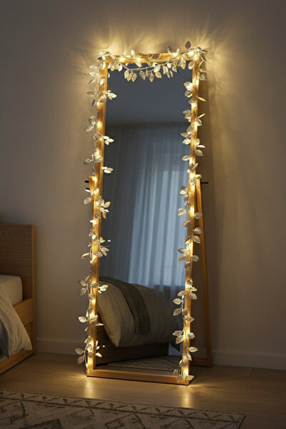 ŞIK MODA 3 Metre Yaldızlı Gümüş Led Işık - Dekoratif Aydınlatma - Kablosuz Pi...