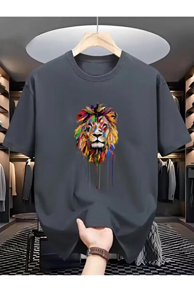 COMANCHERO Μπλουζάκι Unisex με στάμπα λιοντάρι στην πλάτη, σε μεγάλο μέγεθος