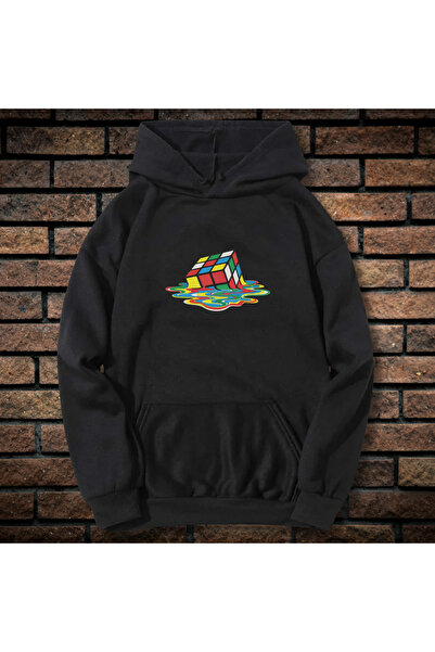 CXO Craft Unisex Hoodie with Embroidery, Rubik's Cube, Cotton