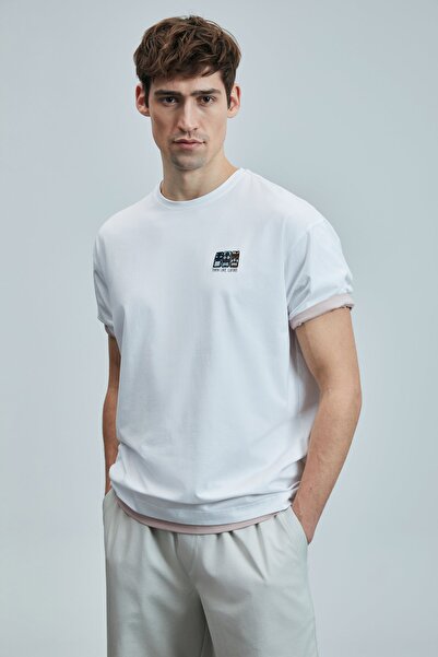 Lufian με τύπωμα Ανδρικό μπλουζάκι από βαμβακερό μπλουζάκι με κανονική εφαρμο...