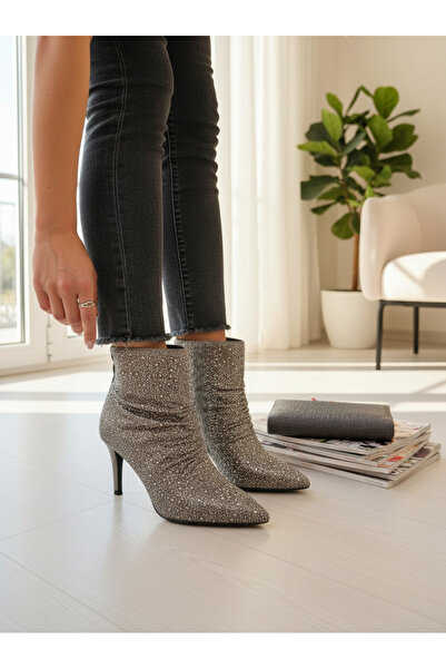 ZAYMON FULL TAŞLI FASHİON KALİTELİ GÜMÜŞ RENKLİ ABİYE BOT