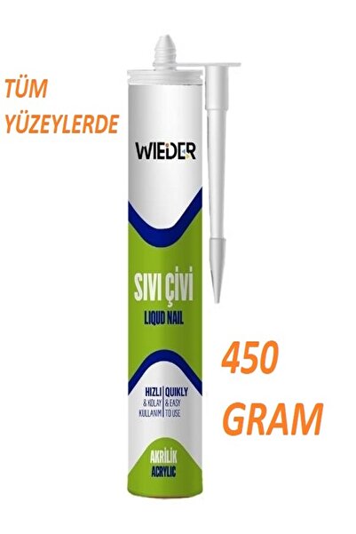 WIEDER SIVI ÇİVİ KOLAY KULLANIM AKRİLİK SİLİKON YAPIŞTIRICI TÜM YÜZEYLERDE ÇE...