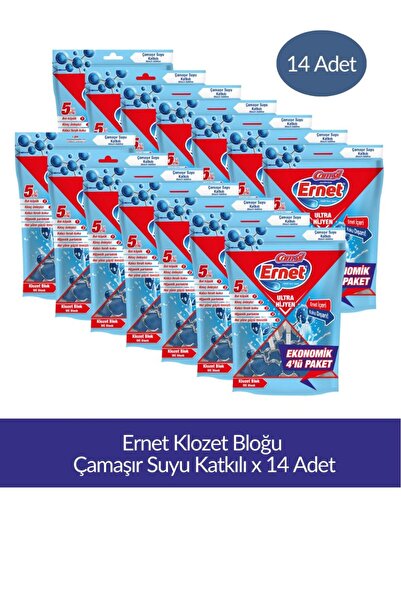 Ernet Klozet Bloğu Çamaşır Suyu Katkılı 4lü Paket x 14 Adet