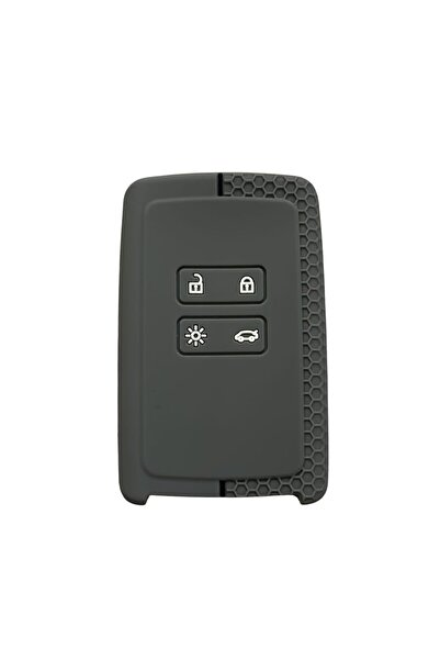 AutoHan Keys غطاء مفتاح رينو كليو 5 وميجان 4 بنمط خلية النحل باللون الرمادي و...