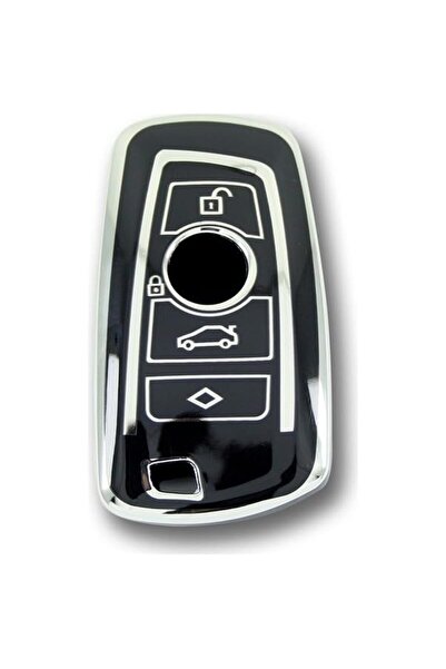 AutoHan Keys Bmw 1 3 5 X5 Key Case Cover Black Silver Nano