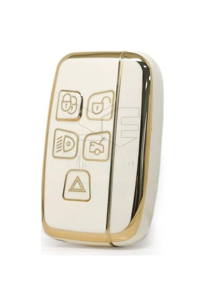 AutoHan Keys غطاء مفتاح رينج روفر سبورت باللون الأبيض والذهبي نانو